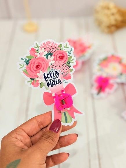 Card com Prendedor de Cabelo- Dia das Mães