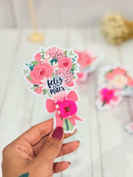 Card com Prendedor de Cabelo- Dia das Mães