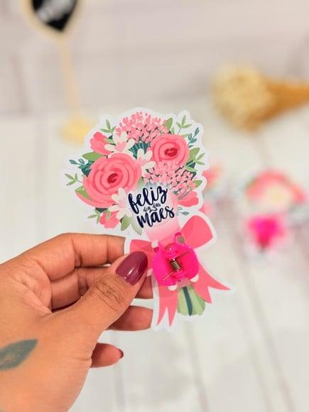 Card com Prendedor de Cabelo- Dia das Mães