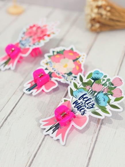 Card com Prendedor de Cabelo- Dia das Mães