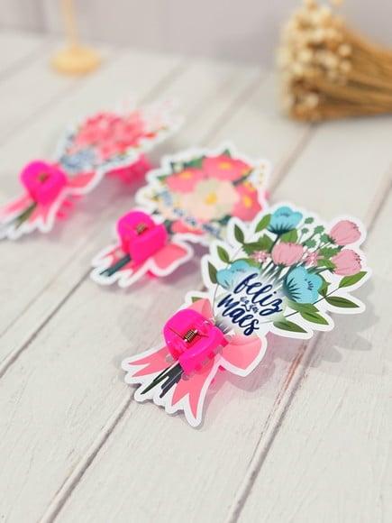 Card com Prendedor de Cabelo- Dia das Mães