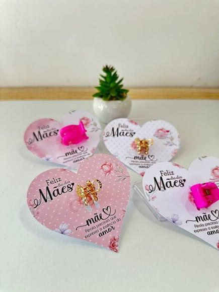 Card com Prendedor de Cabelo- Dia das Mães