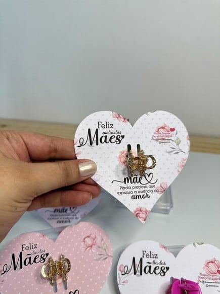 Card com Prendedor de Cabelo- Dia das Mães