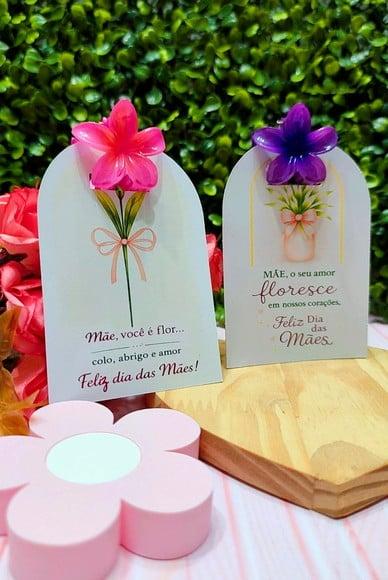 Card com Prendedor de Cabelo- Dia das Mães