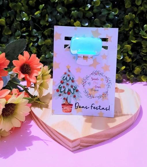 Card com Prendedor de Cabelo- Natal