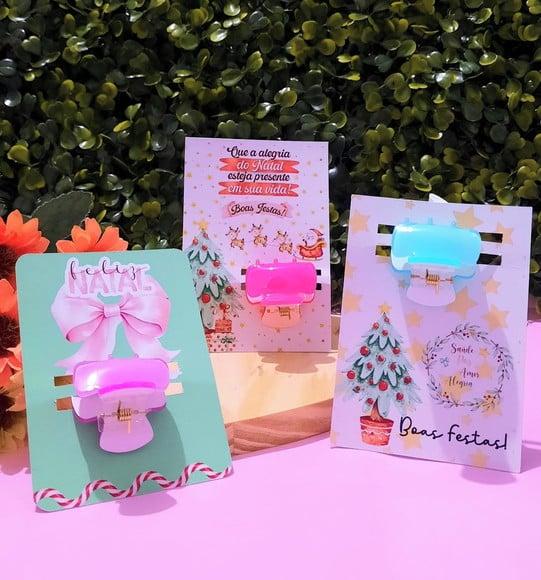 Card com Prendedor de Cabelo- Natal
