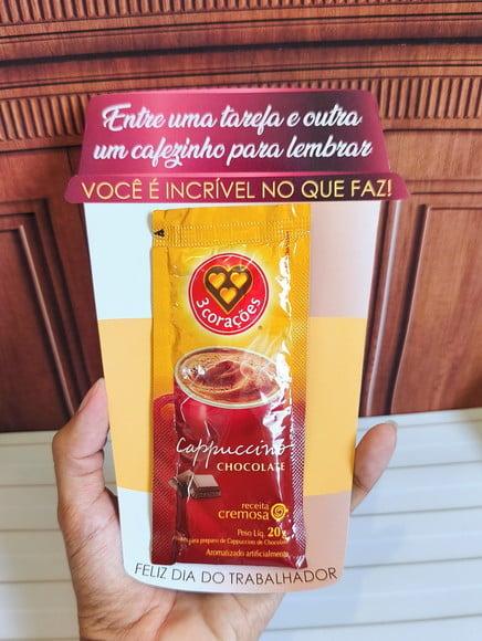 Card com Sachê de Café- Dia do Trabalho
