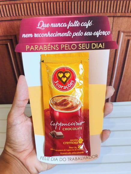 Card com Sachê de Café- Dia do Trabalho