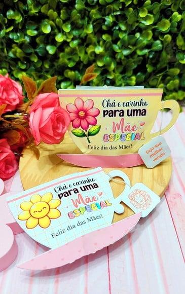 Card com Sachê de Chá- Dia das Mães