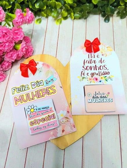 Card com Tablete Cacau Show 5g- Dia da Mulher