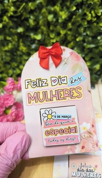 Card com Tablete Cacau Show 5g- Dia da Mulher