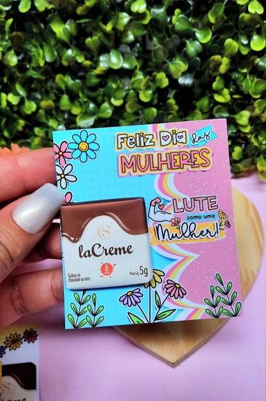 Card com Tablete Cacau Show 5g- Dia da Mulher