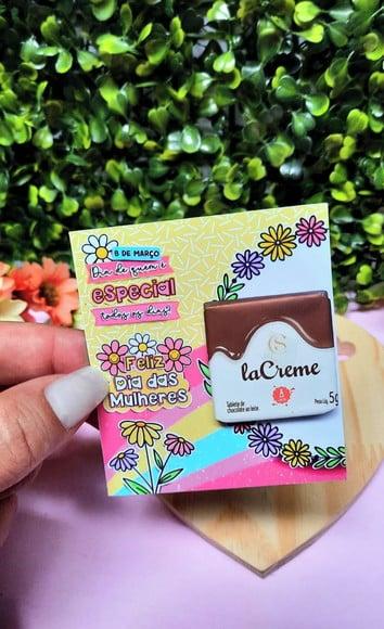 Card com Tablete Cacau Show 5g- Dia da Mulher