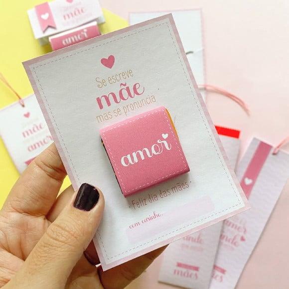 Card com Tablete Cacau Show 5g- Dia das Mães