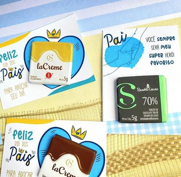 Card com Tablete Cacau Show 5g- Dia dos Pais