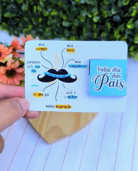 Card com Tablete Cacau Show 5g- Dia dos Pais