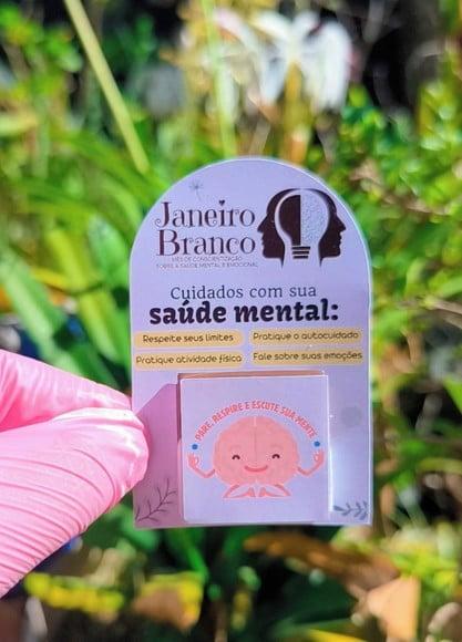 Card com Tablete Cacau Show 5g- Janeiro Branco