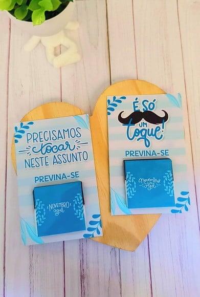 Card com Tablete Cacau Show 5g- Novembro Azul
