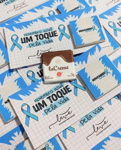 Card com Tablete Cacau Show 5g- Novembro Azul