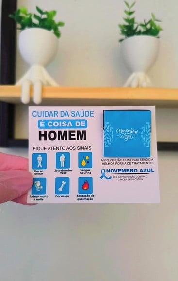 Card com Tablete Cacau Show 5g- Novembro Azul