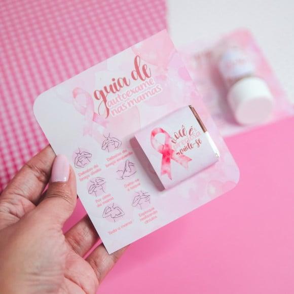 Card com Tablete Cacau Show 5g- Outubro Rosa