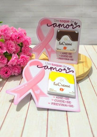 Card com Tablete Cacau Show 5g- Outubro Rosa