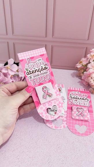 Card com Tablete Cacau Show 5g- Outubro Rosa