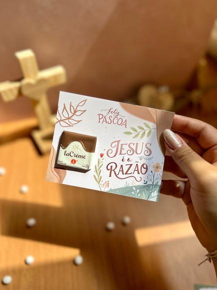 Card com Tablete Cacau Show 5g- Páscoa