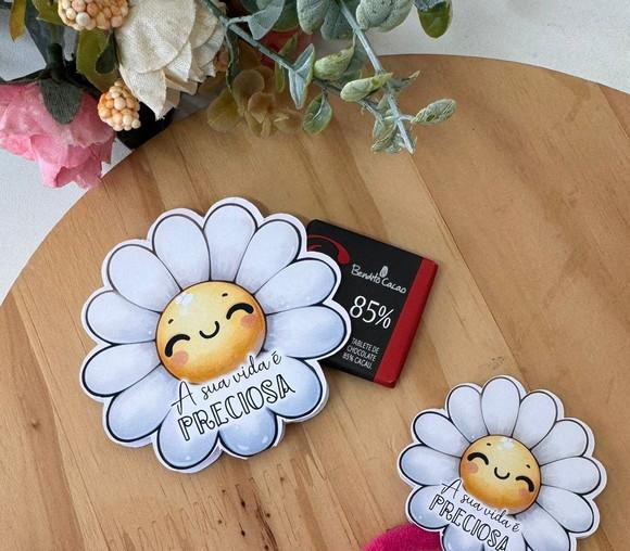 Card com Tablete Cacau Show 5g- Setembro Amarelo