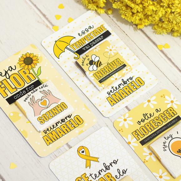 Card com Tablete Cacau Show 5g- Setembro Amarelo