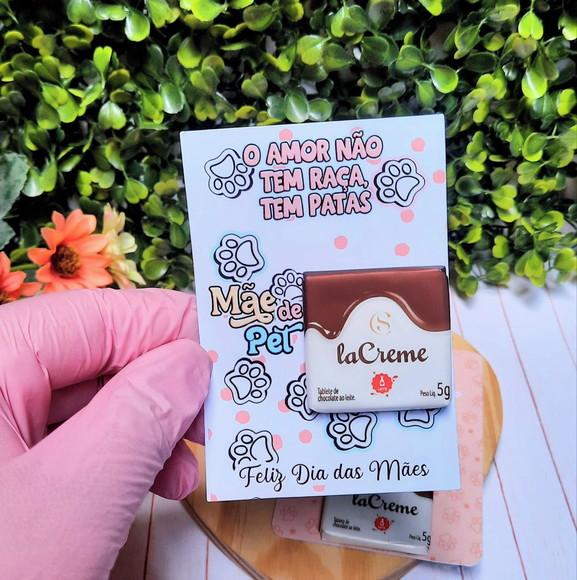 Card com Tablete Cacau Show- Dia das Mães Pet