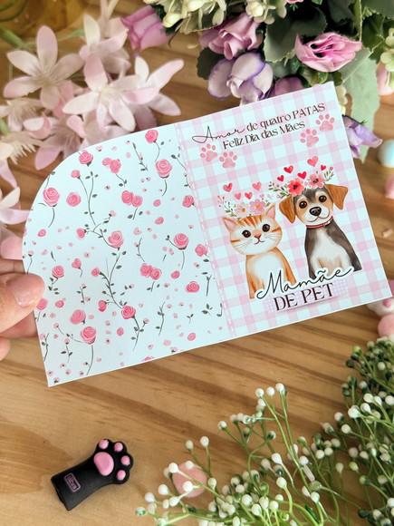 Card com Tablete Cacau Show- Mãe de Pet