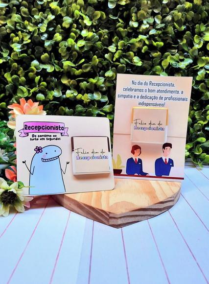 Card com Tablete Cacau Show- Recepcionista