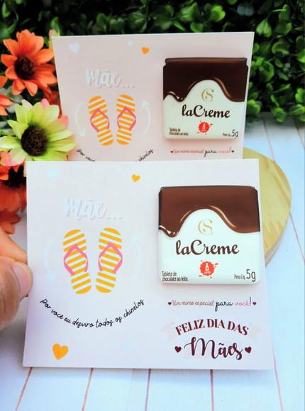 Card com Tablete Chocolate Cacau Show 5g- Dia das Mães