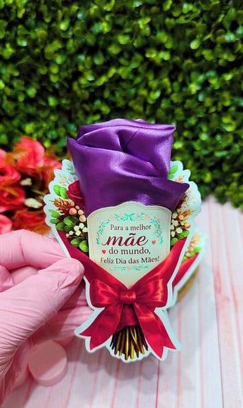 Card com Touca de Cetim- Dia das Mães