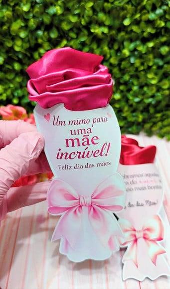 Card com Touca de Cetim- Dia das Mães