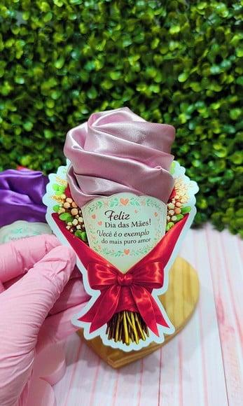 Card com Touca de Cetim- Dia das Mães