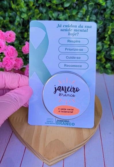 Card com Velinha- Janeiro Branco