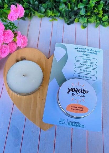 Card com Velinha- Janeiro Branco