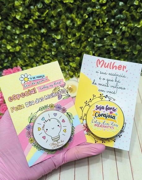 Card com Velinha Aromática- Dia da Mulher