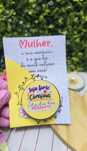Card com Velinha Aromática- Dia da Mulher