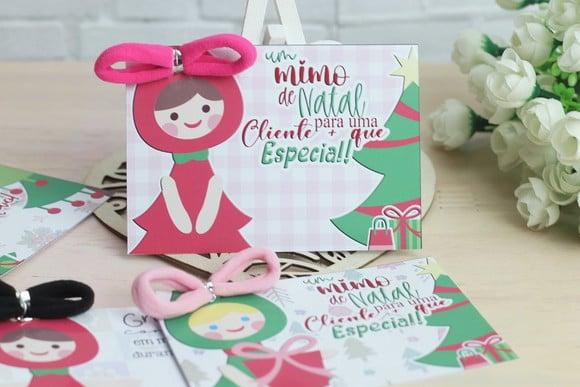 Card com Xuxinha+ Bala- Mimo de Natal