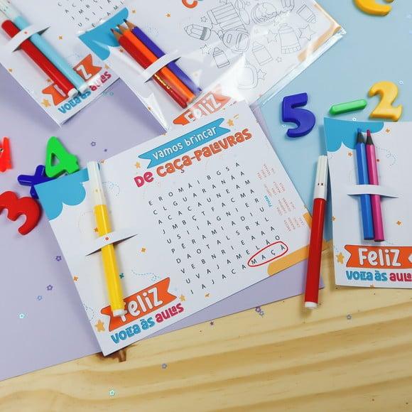 Card de Atividades com Canetinhas- Volta as Aulas