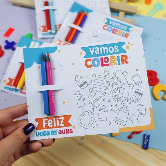 Card de Atividades com Canetinhas- Volta as Aulas