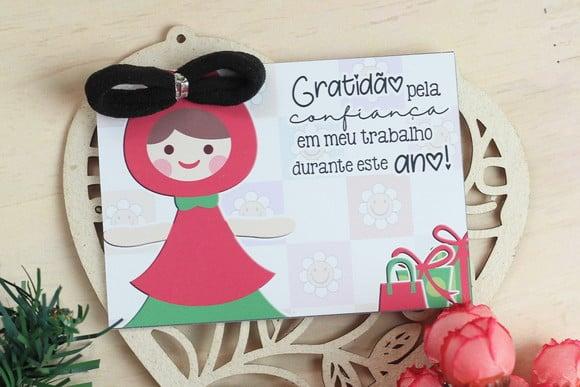 Card com Xuxinha+ Bala- Mimo de Natal
