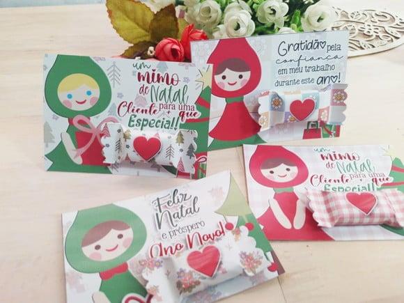 Card com Xuxinha+ Bala- Mimo de Natal