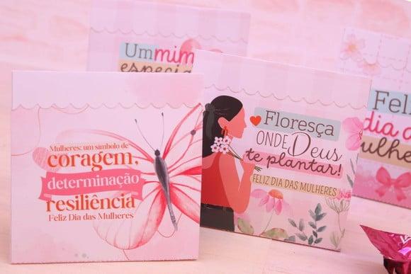 Card Envelope com Bombom- Dia da Mulher
