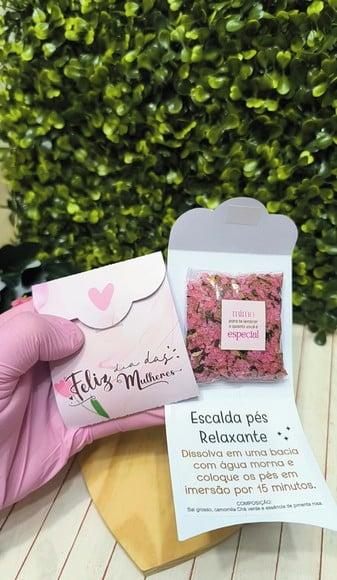 Card Envelope com Escalda Pés- Dia da Mulher