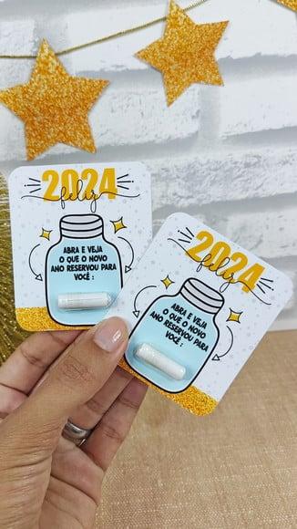 Card Pílula com Frase- Boas Festas