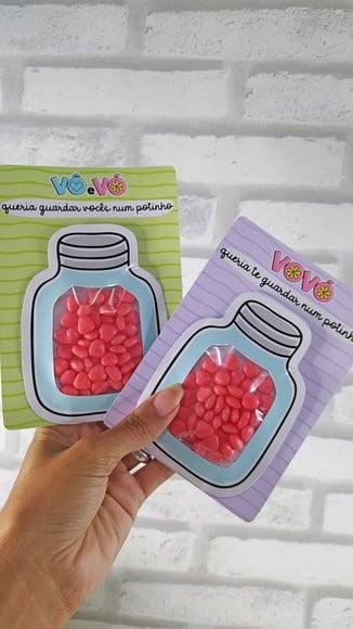 Card Potinho com Coloreti (doces)- Dia dos Avós